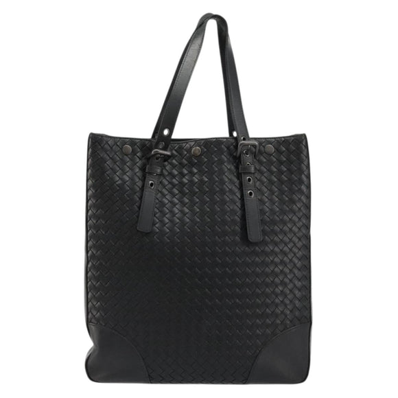 BOTTEGA VENETA INTRECCIATO Tote Bag Leather Black 269779 Auth mr2488