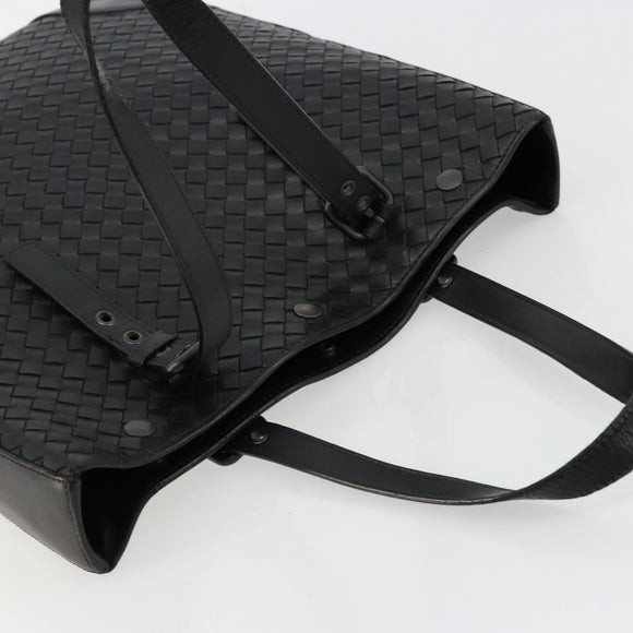 BOTTEGA VENETA INTRECCIATO Tote Bag Leather Black 269779 Auth mr2488
