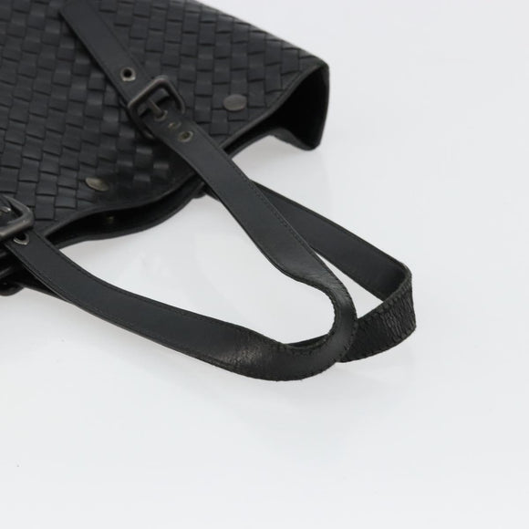 BOTTEGA VENETA INTRECCIATO Tote Bag Leather Black 269779 Auth mr2488