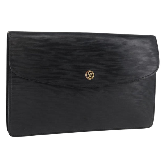 LOUIS VUITTON Epi Montaigne 27 Clutch Bag Schwarz M52652 LV Auth mr2491