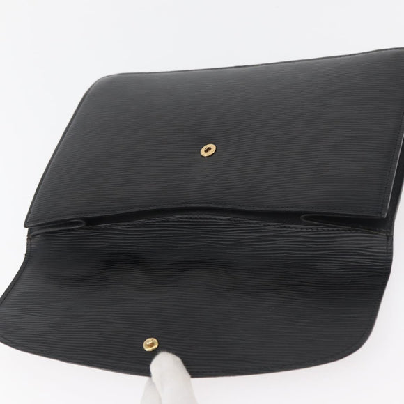 LOUIS VUITTON Epi Montaigne 27 Clutch Bag Schwarz M52652 LV Auth mr2491