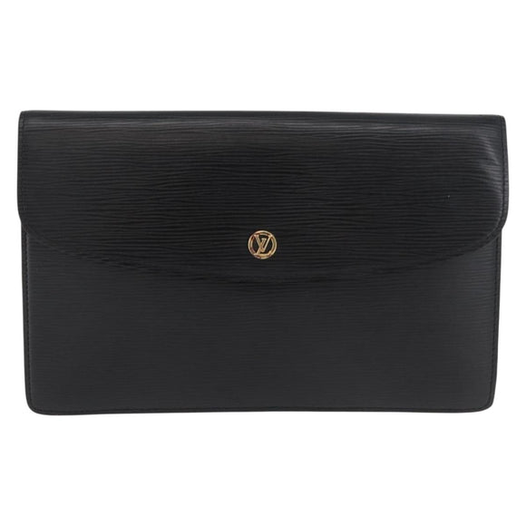 LOUIS VUITTON Epi Montaigne 27 Clutch Bag Schwarz M52652 LV Auth mr2491