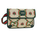 GUCCI Web Sherry Line Bag Canvas 100th Anniversary Beige 493930 Auth mr2495V-1