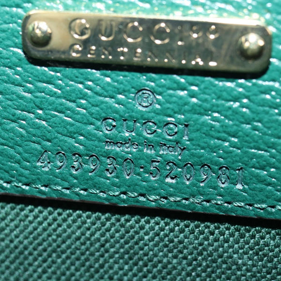GUCCI Web Sherry Line Bag Canvas 100th Anniversary Beige 493930 Auth mr2495V