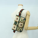 GUCCI Web Sherry Line Bag Canvas 100th Anniversary Beige 493930 Auth mr2495V-22