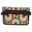 GUCCI Web Sherry Line Bag Canvas 100th Anniversary Beige 493930 Auth mr2495V-3