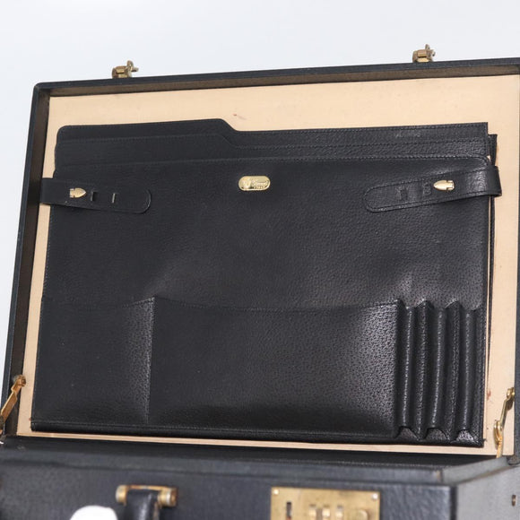 GUCCI Web Sherry Line Aktenkoffer Leder Schwarz Gold 016 067 1183 Original mr2496