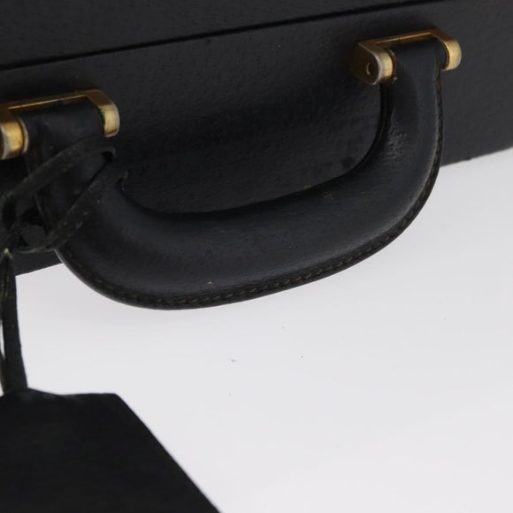 GUCCI Web Sherry Line Aktenkoffer Leder Schwarz Gold 016 067 1183 Original mr2496