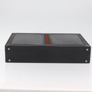 GUCCI Web Sherry Line Aktenkoffer Leder Schwarz Gold 016 067 1183 Original mr2496-5