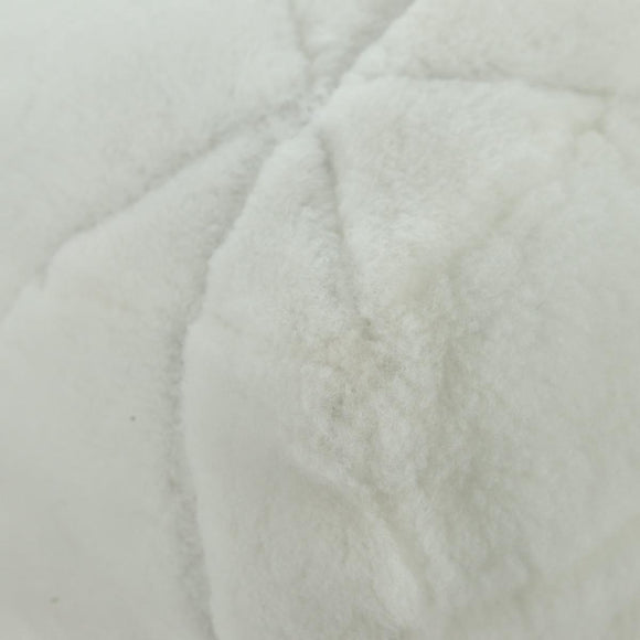 PRADA Shearing Tote Bag Mouton White Silver Auth mr2498V