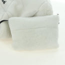 PRADA Shearing Tote Bag Mouton White Silver Auth mr2498V-16