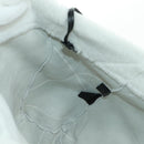 PRADA Shearing Tote Bag Mouton White Silver Auth mr2498V-20
