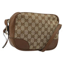 GUCCI GG Canvas Shoulder Bag Beige Gold 449413 Auth mr2500-1