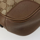 GUCCI GG Canvas Shoulder Bag Beige Gold 449413 Auth mr2500-18