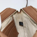 GUCCI GG Canvas Shoulder Bag Beige Gold 449413 Auth mr2500-21
