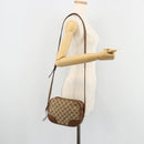 GUCCI GG Canvas Shoulder Bag Beige Gold 449413 Auth mr2500-24