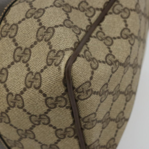 GUCCI GG Supreme Web Sherry Line Handtas PVC Beige Goud 010 378 Auth mr2501