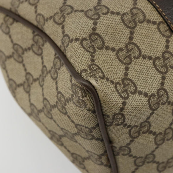 GUCCI GG Supreme Web Sherry Line Handtas PVC Beige Goud 010 378 Auth mr2501