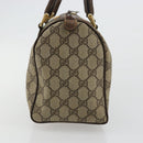 GUCCI GG Supreme Web Sherry Line Handtas PVC Beige Goud 010 378 Auth mr2501-4