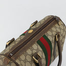 GUCCI GG Supreme Web Sherry Line Handtas PVC Beige Goud 010 378 Auth mr2501-6