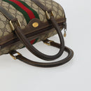 GUCCI GG Supreme Web Sherry Line Handtas PVC Beige Goud 010 378 Auth mr2501-7