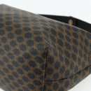 CELINE Macadam Canvas Handtasche PVC Leder Schwarz Gold Auth mr2503A-9