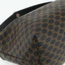 CELINE Macadam Canvas Handtasche PVC Leder Schwarz Gold Auth mr2503A-14