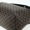 CELINE Macadam Canvas Handtasche PVC Leder Schwarz Gold Auth mr2503A-15