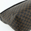 CELINE Macadam Canvas Handtasche PVC Leder Schwarz Gold Auth mr2503A-16