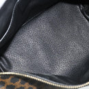 CELINE Macadam Canvas Handtasche PVC Leder Schwarz Gold Auth mr2503A-11