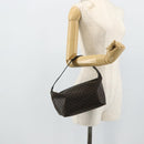 CELINE Macadam Canvas Hand Bag PVC Leather Black Gold Auth mr2503A-21