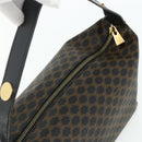 CELINE Macadam Canvas Hand Bag PVC Leather Black Gold Auth mr2503A-6