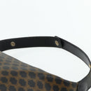 CELINE Macadam Canvas Handtasche PVC Leder Schwarz Gold Auth mr2503A-8