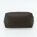 CELINE Macadam Canvas Handtasche PVC Leder Schwarz Gold Auth mr2503A-5