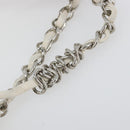 CHANEL Matelasse Chain Shoulder Bag Caviar Skin White Silver CC Auth mr2505-10