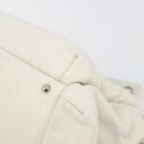 CHANEL Matelasse Chain Shoulder Bag Caviar Skin White Silver CC Auth mr2505-14
