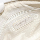 CHANEL Matelasse Chain Shoulder Bag Caviar Skin White Silver CC Auth mr2505-18