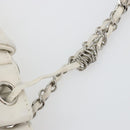 CHANEL Matelasse Chain Shoulder Bag Caviar Skin White Silver CC Auth mr2505-9