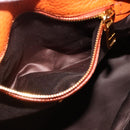 Miu Miu Shoulder Bag Leather Brown Gold Auth mr2508A-21