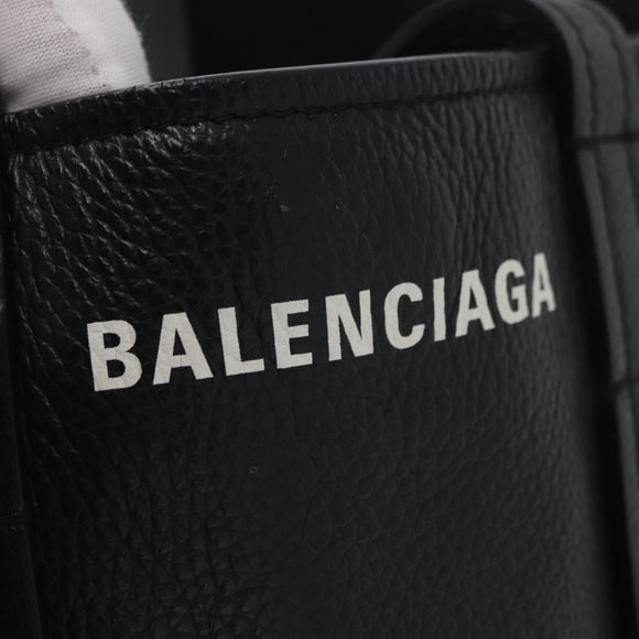 BALENCIAGA Everyday Tote Bag Leather Black Silver 672794 Auth mr2511A