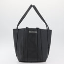 BALENCIAGA Everyday Tote Bag Leather Black Silver 672794 Auth mr2511A-18