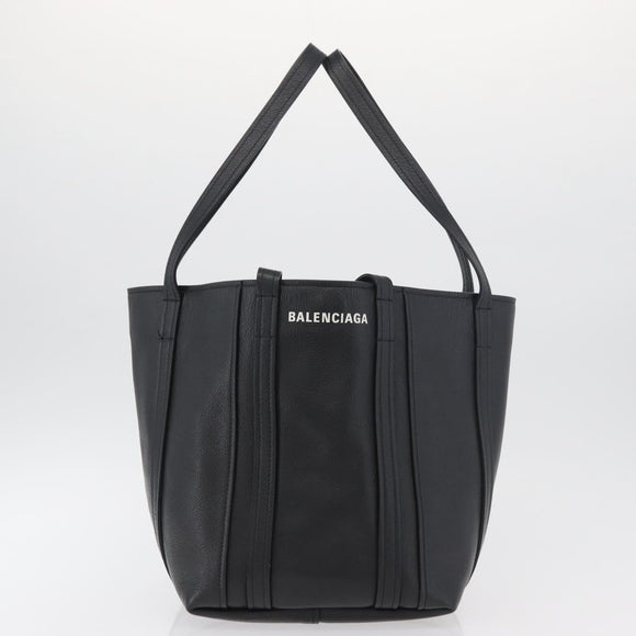 BALENCIAGA Everyday Tote Bag Leather Black Silver 672794 Auth mr2511A