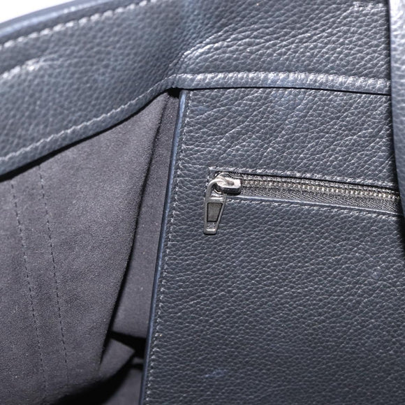 BALENCIAGA Everyday Tote Bag Leather Black Silver 672794 Auth mr2511A