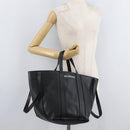 BALENCIAGA Everyday Tote Bag Leather Black Silver 672794 Auth mr2511A-26