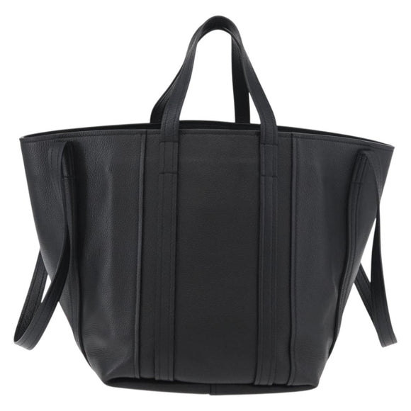 BALENCIAGA Everyday Tote Bag Leather Black Silver 672794 Auth mr2511A