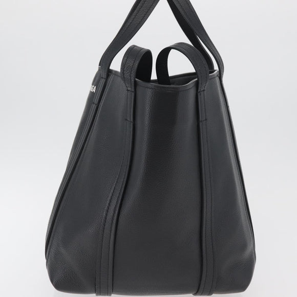 BALENCIAGA Everyday Tote Bag Leather Black Silver 672794 Auth mr2511A