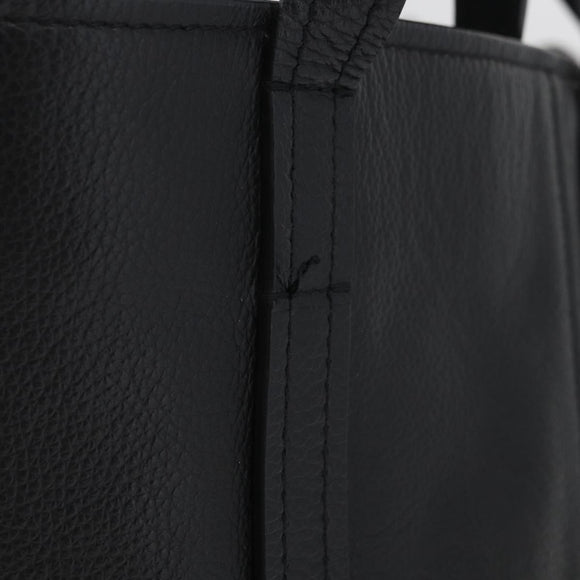 BALENCIAGA Everyday Tote Bag Leather Black Silver 672794 Auth mr2511A