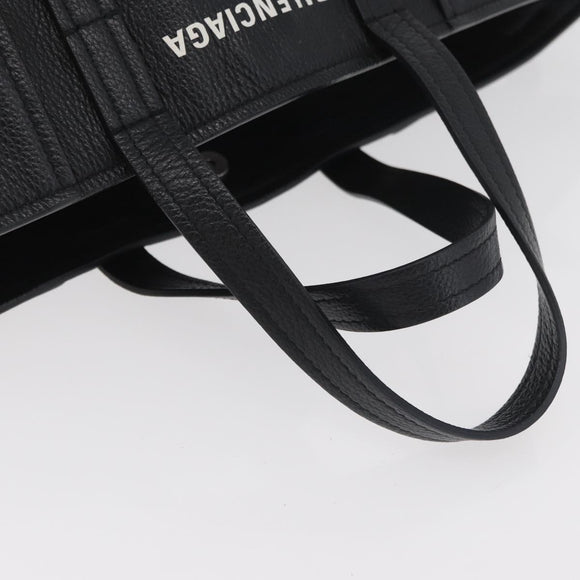 BALENCIAGA Everyday Tote Bag Leather Black Silver 672794 Auth mr2511A