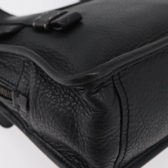 PRADA Vienna Fifty Hand Bag Leather Black Silver BR1932 Auth mr2512A
