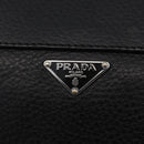 PRADA Vienna Fifty Hand Bag Leather Black Silver BR1932 Auth mr2512A-14